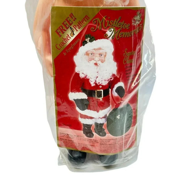 Vintage Fibre Craft Traditional Santa Doll 15 in Doll & Pattern Crochet New - Picture 2 of 6